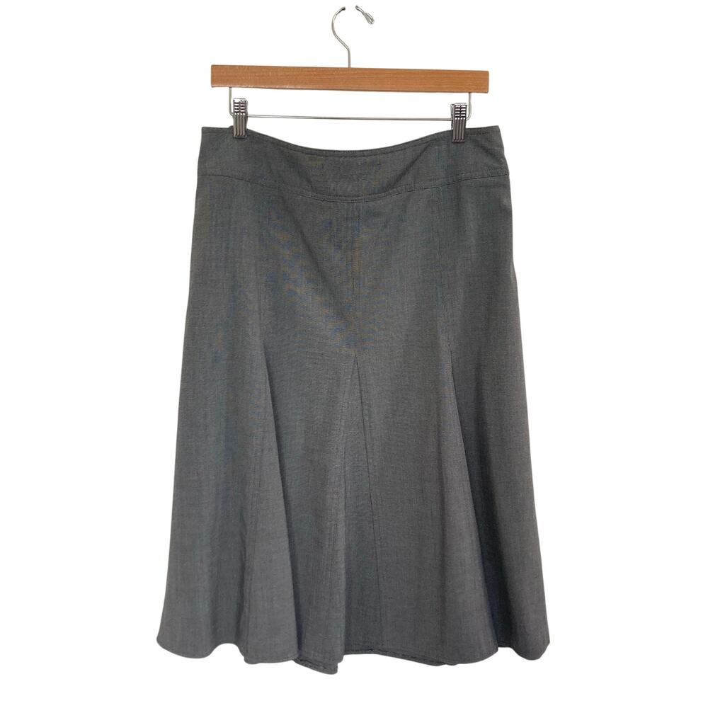 Darjoni Gray Flared Midi Skirt Size 12